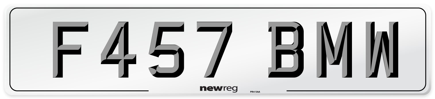 F457 BMW Number Plate from New Reg